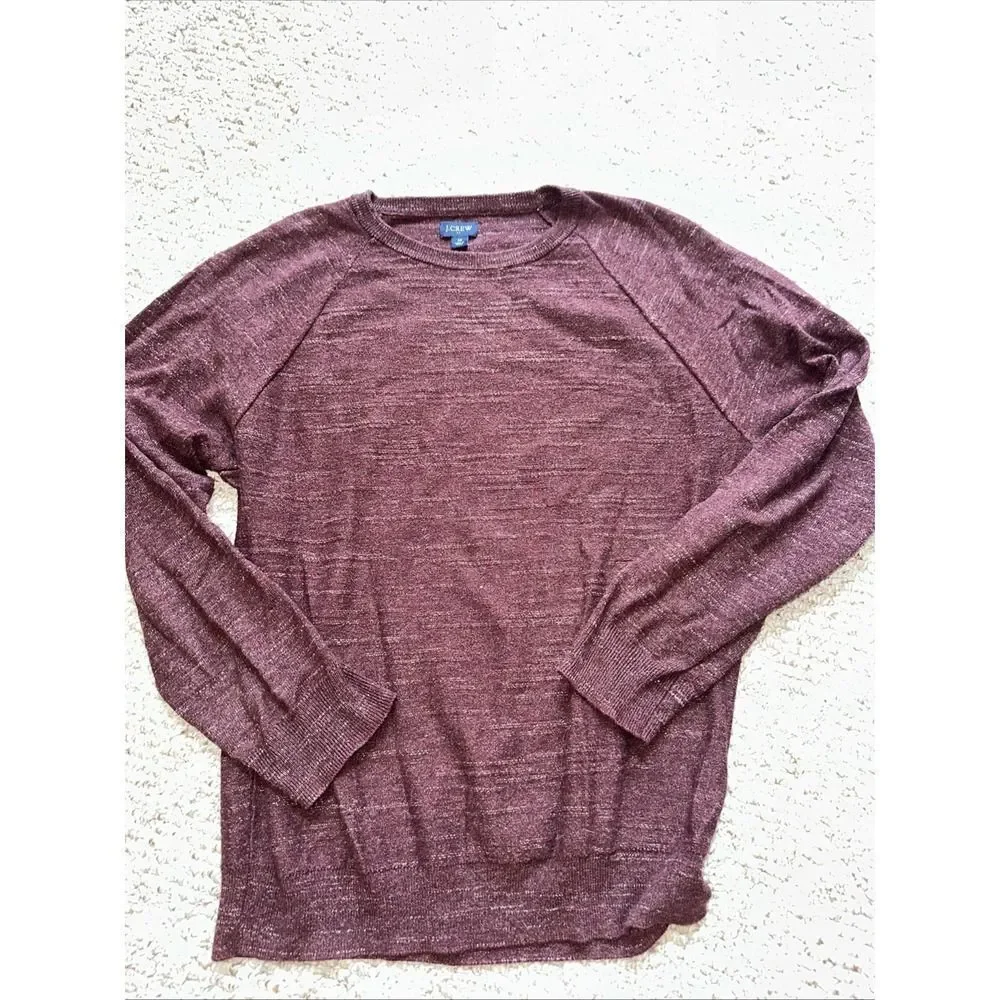 Mens J Crew  Long Sleeve Lightweight Sweater - Crew‎ Neck - Cotton Size Medium